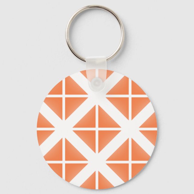 Porte-clés Motif triangle Orange tendance (Recto)