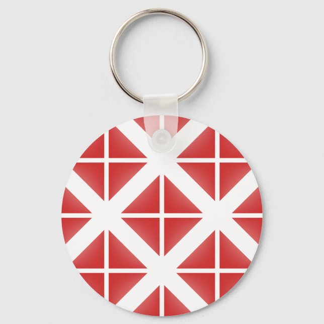 Porte-clés Motif triangle rouge tendance (Recto)