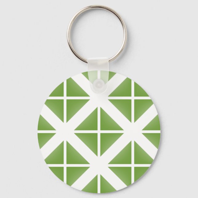 Porte-clés Motif triangle vert tendance (Recto)
