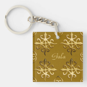 Porte-clés Motif tribal africain ethnique. Adinkra.