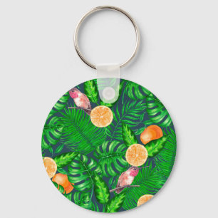 Porte-clés Motif tropical, colibris