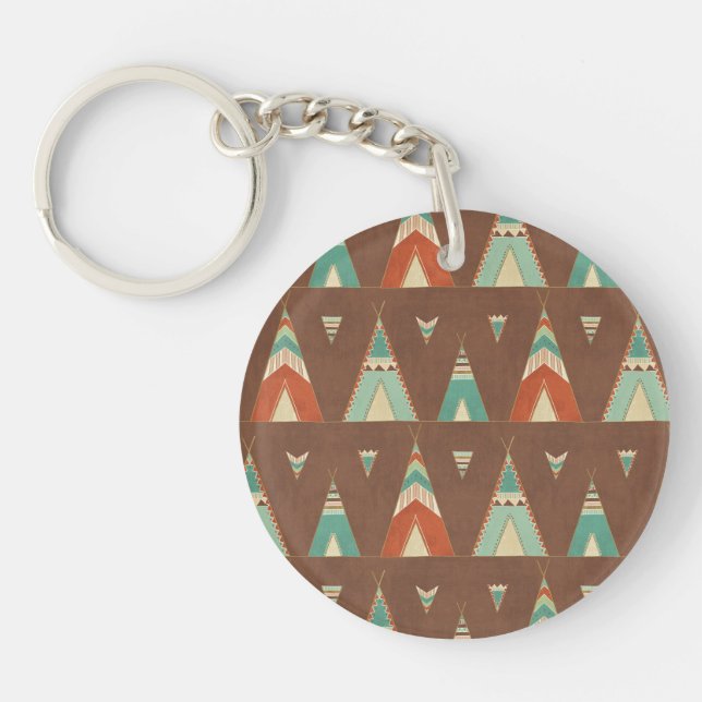 Porte-clés Motif turquoise de Teepee d'étape | de Geo de (Devant)