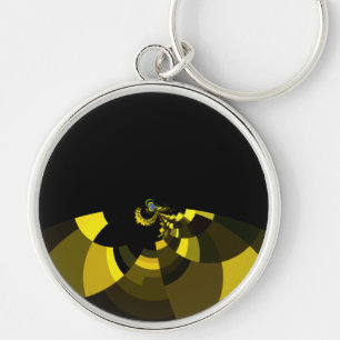Porte-clés Motif vectoriel opulent Impression d'art noir et o
