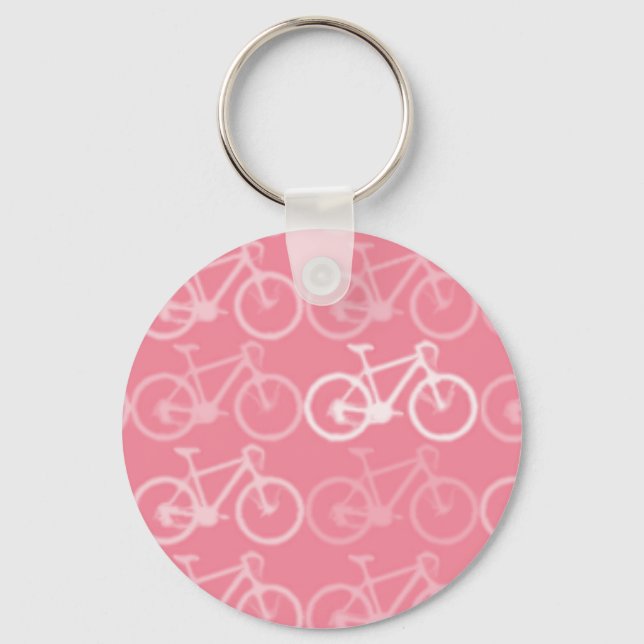 Porte-clés motif vélo rose (Recto)