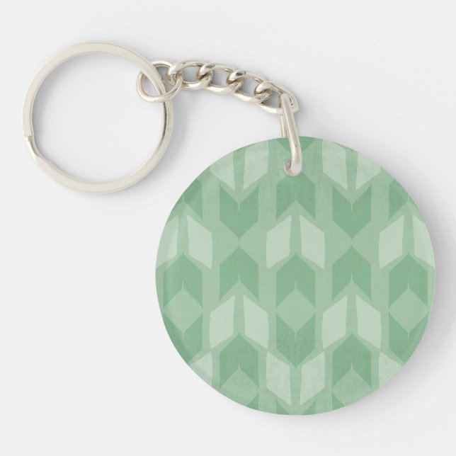 Porte-clés Motif vert extérieur de flèche d'étape | de Geo (Devant)