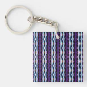Porte-clés Motif violet unique