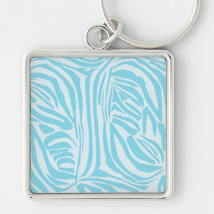 Porte-clés Motif Zèbre Bleu