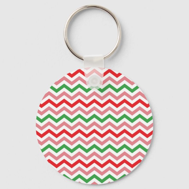 Porte-clés Motif Zigzag à rayures d'été Pastèque-56209 (Recto)