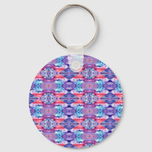 Porte-clés Motif Zigzag aquarelle