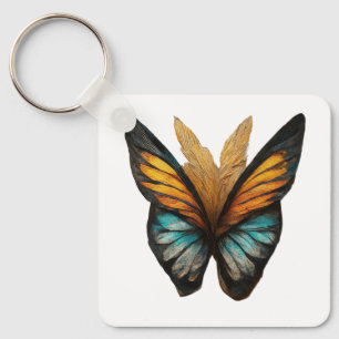 Porte-clés motifs à aile papillon sur la lumière