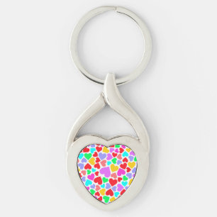Porte-clés Motifs de cœurs colorés mignons