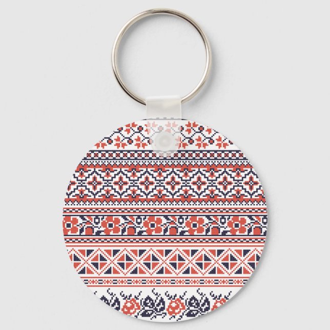 Porte-clés Motifs de conception de point de croix (Recto)