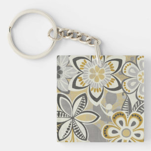 Porte-clés Motifs floraux contemporains