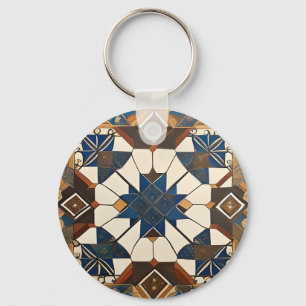 Porte-clés Motifs luxueux de Zellige marocain