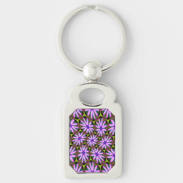 Porte-clés Motifs marguerite violet (Devant)
