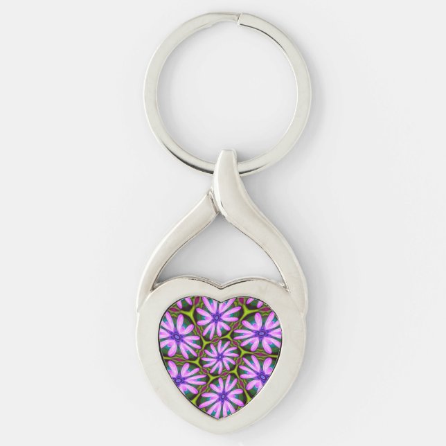 Porte-clés Motifs marguerite violet (Devant)