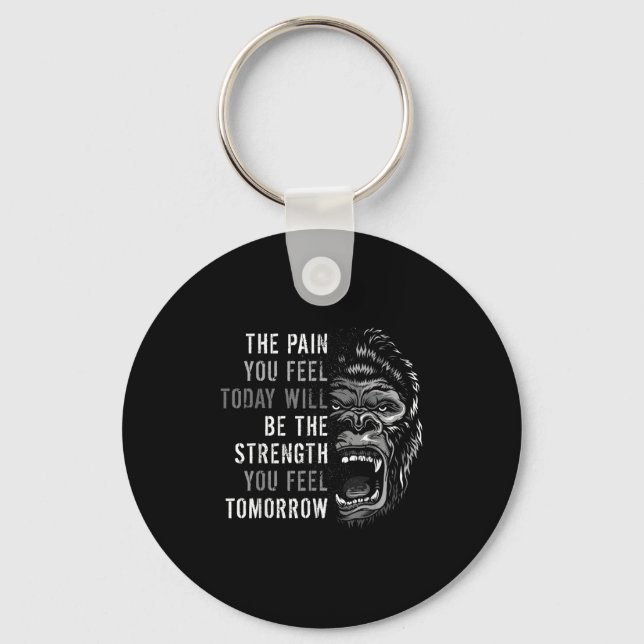 Porte-clés Motivation Entraînement Et Citations De Gym Mindse (Recto)