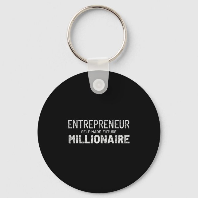 Porte-clés Motivation Entrepreneur auto-fabriqué Futur Millio (Recto)