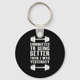 Porte-clés Motivation Fitness Pour Hommes Femmes Avec Gym W