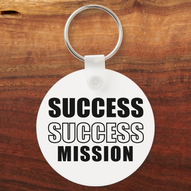 Porte-clés motivation mission succès (Recto)