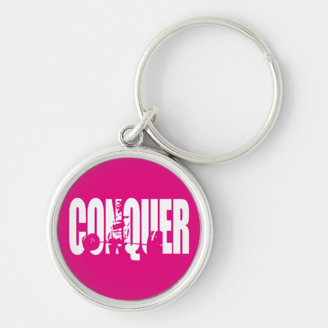 Porte-clés Motivation pour le poids féminin - CONQUER (Devant)