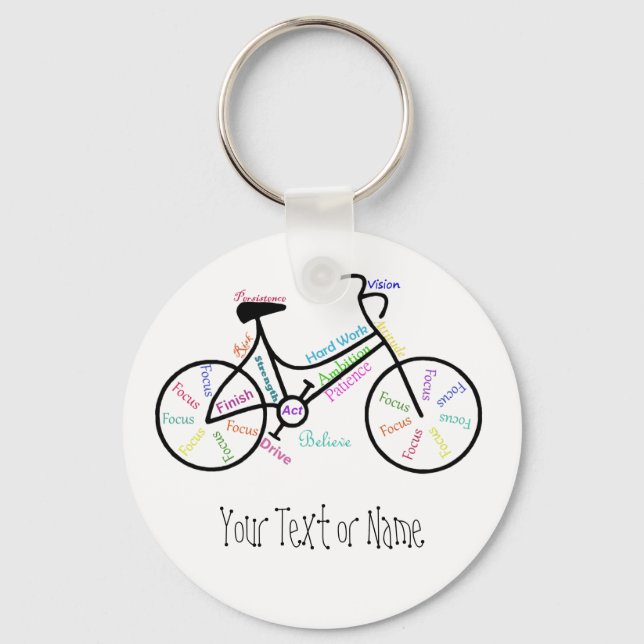 Porte-clés Motivational Bike, Vélo, Cyclisme, Sport, Hobby (Recto)