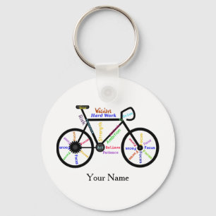 Porte-clés Motivational Bike, vélo, vélo Sport Nom personnali