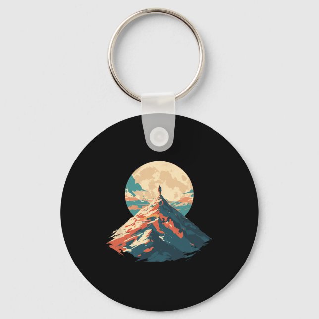 Porte-clés Motivational Mountain Peak Climbing Design - Natur (Recto)