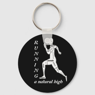 Porte-clés Motivational Words, Running - a Natural High