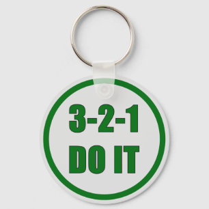 Porte-clés Motivationnel-3-2-1-Do-It-Bold-Green