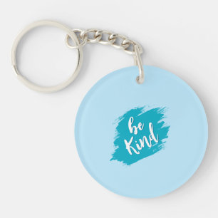 Porte-clés motivationnel bleu pastel mignon