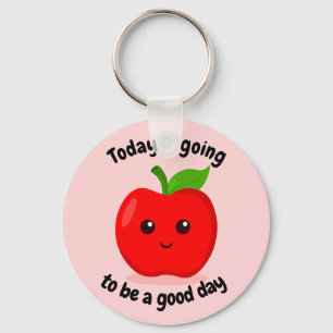 Porte-clés Motivationnelle Positive Cute Kawaii Apple