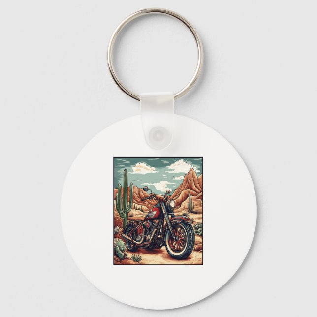 Porte-clés Moto dans Desert Cactus Western Set (4) (Recto)