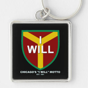 Porte-clés Moto "I Will", Slogan de Chicago, IL