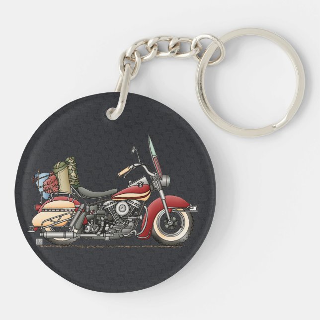Porte-clés Moto mignonne (Dos)