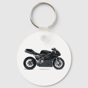 Porte-clés Moto noire rapide