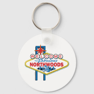 Porte-clés Motoneige/Bienvenue dans les Northwoods