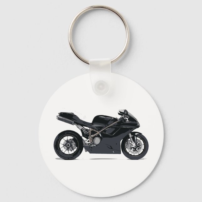 Porte-clés Motorcycle noir rapide (Recto)