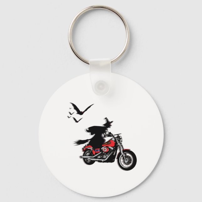 Porte-clés Motorcycle riding witch keychains (Recto)
