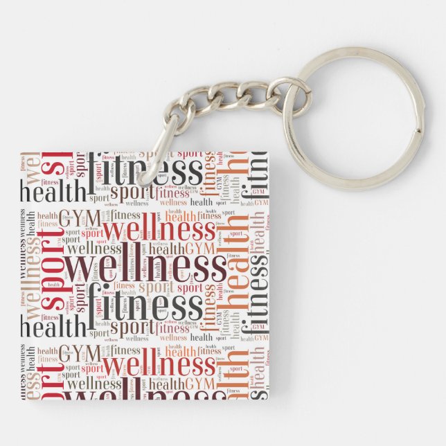 Porte-clés Mots fitness (Dos)