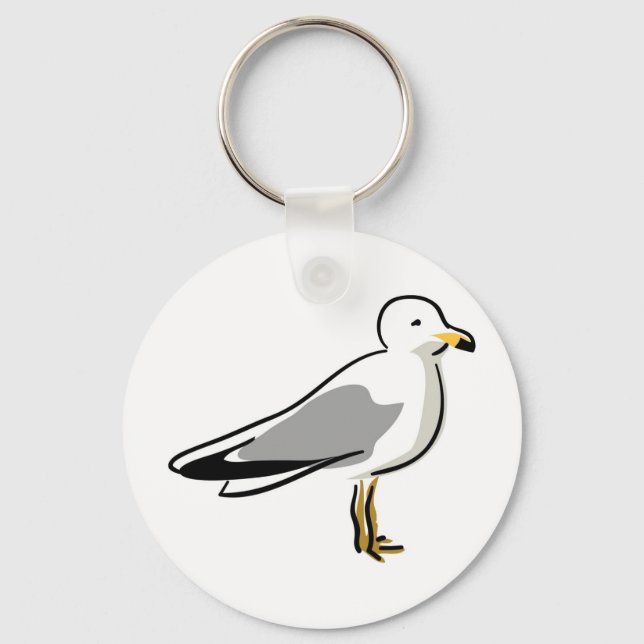 Porte-clés Mouette Abstraite (Recto)