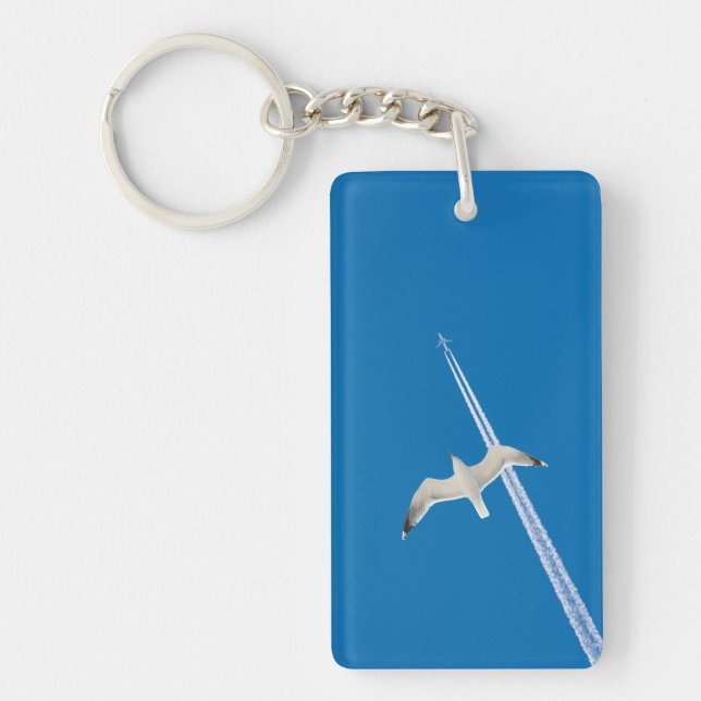 Porte-clés Mouette et avion (Devant)