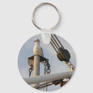 Porte-clés Mouette sur l'inclinaison d'un bateau