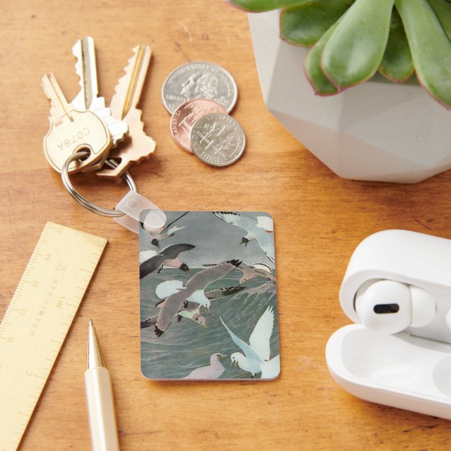 Porte-clés Mouettes au-dessus des vagues océaniques par Louis (Bureau)