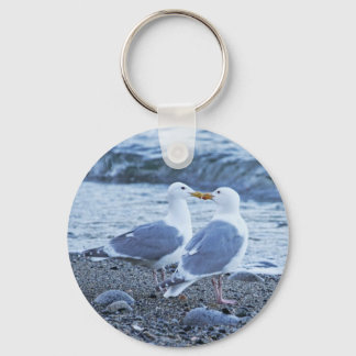 Porte-clés Mouettes s'embrasser sur la plage Photo