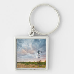 Porte-clés Moulin à vent et nuages au coucher du soleil
