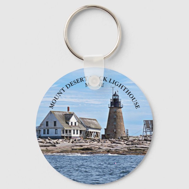 Porte-clés Mount Desert Rock Lighthouse, Maine Round Porte -  (Recto)