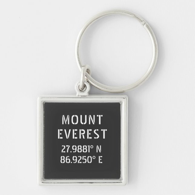 Porte-clés Mount Everest Latitude Longitude  (Devant)