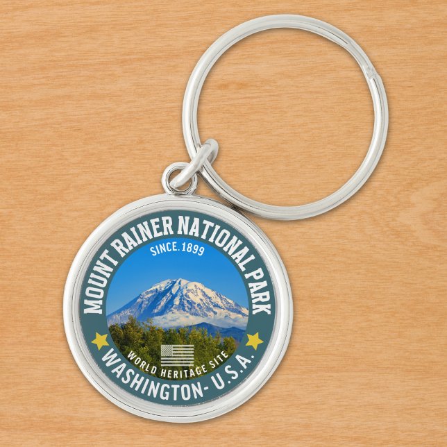Porte-clés Mount Rainier National Park – Adventure Souvenir (Créateur téléchargé)