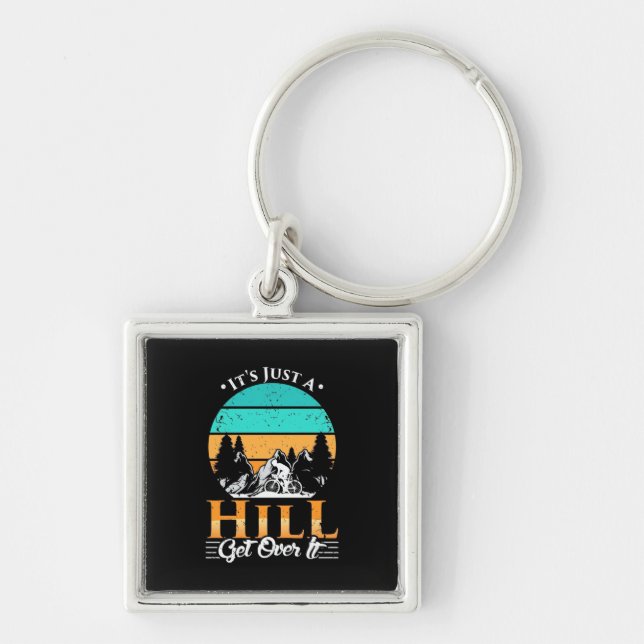 Porte-clés Mountain Biker Get Over Hill (Devant)